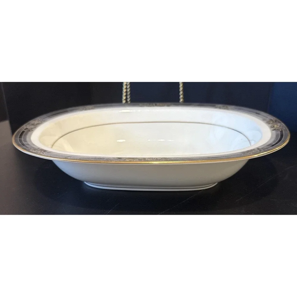 Noritake Spell Binder Oval Vegetable Serving Bowl #9733 Bone China Japan Vintage